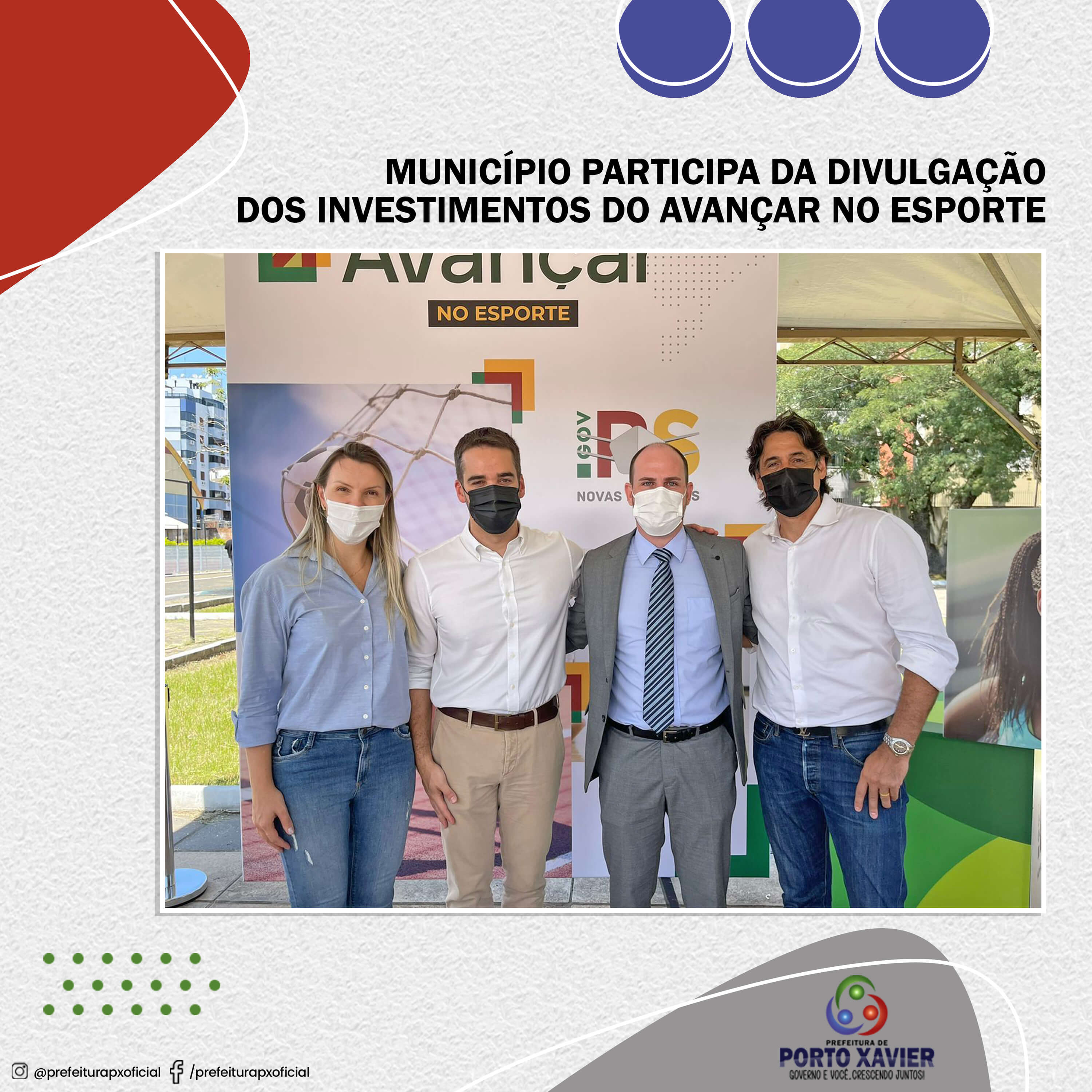 MUNICÍPIO PARTICIPA DA DIVULGAÇÃO DOS INVESTIMENTOS DO AVANÇAR NO ESPORTE